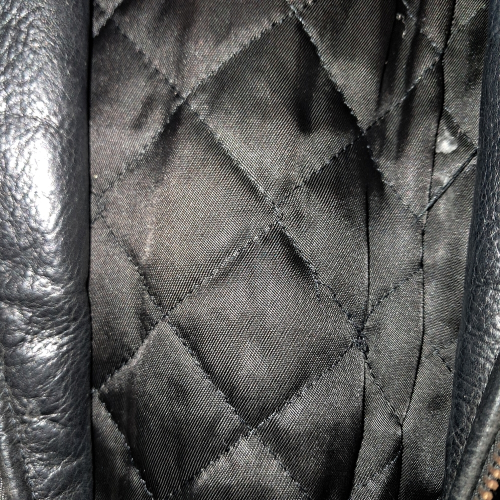 Moda Martani Lux Heavy Black Leather Motorcycle Style Jacket Unisex Large - Picture 5 of 11